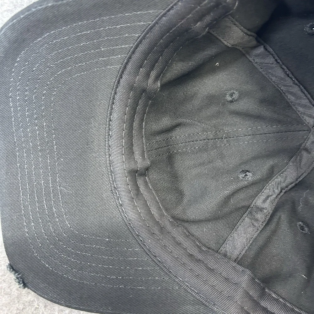 Cookie Dealer Distressed Dad Hat Black Baseball Cap Embroidered Strapback